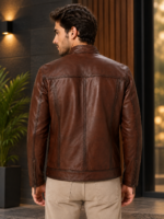 Hudson Leather Jacket for Men - Image 3