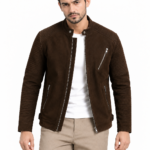 Saint Suede Leather Biker Jacket