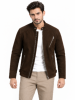 Saint Suede Leather Biker Jacket