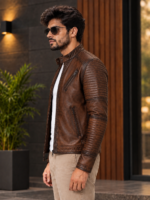 Saint Leather Biker Jacket for Men - Image 2