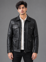 Ranger Leather Jacket Zip-Up  for Men