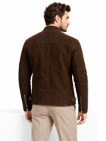 Saint Suede Leather Biker Jacket - Image 4