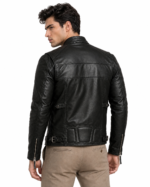 Rider Leather Biker Jacket - Image 4