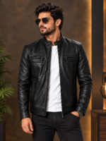 Hudson Leather Jacket for Men - Image 4