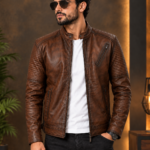 Saint Leather Biker Jacket for Men