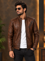 Saint Leather Biker Jacket for Men
