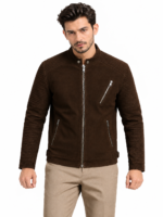 Saint Suede Leather Biker Jacket - Image 3