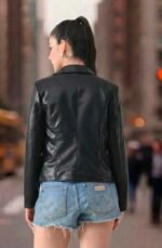 Black Stylish Leather Jacket for Women - Image 2